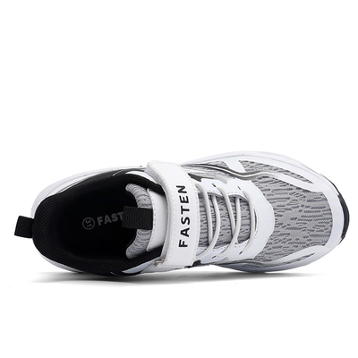Chaussures de sport pour enfants en cuir en microfibre Matériau supérieur antidérapant dentelle TPR EVA Coureur Skateboarding été printemps automne