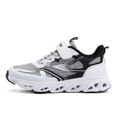 Chaussures de sport pour enfants en cuir en microfibre Matériau supérieur antidérapant dentelle TPR EVA Coureur Skateboarding été printemps automne