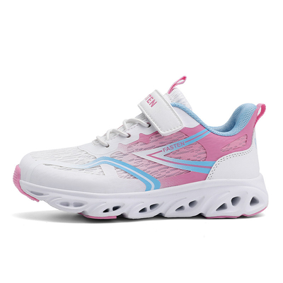 Chaussures de sport pour enfants en cuir en microfibre Matériau supérieur antidérapant dentelle TPR EVA Coureur Skateboarding été printemps automne