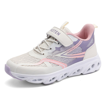 Chaussures de sport pour enfants en cuir en microfibre Matériau supérieur antidérapant dentelle TPR EVA Coureur Skateboarding été printemps automne