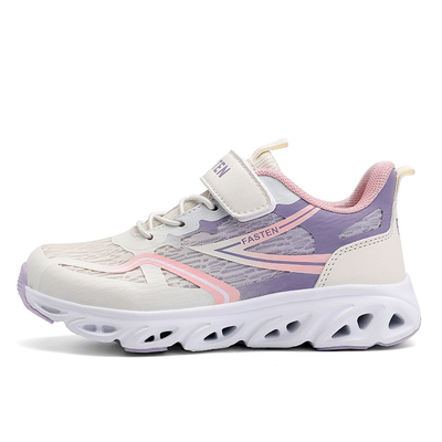 Chaussures de sport pour enfants en cuir en microfibre Matériau supérieur antidérapant dentelle TPR EVA Coureur Skateboarding été printemps automne