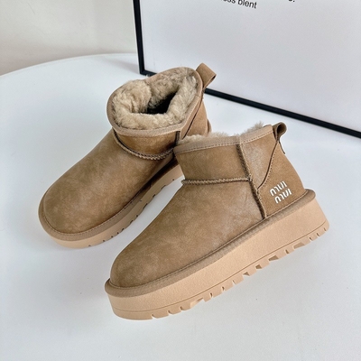 Chaussures de neige pour femmes hiver plus velours chaussures de laine épaisses étanches