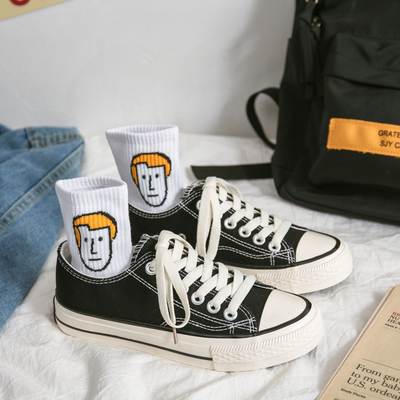 Réplique des années 1970 chaussures de toile pour hommes Ulzzang chaussures de couple bas-top style coréen tendance à la mode adolescents respirants porter