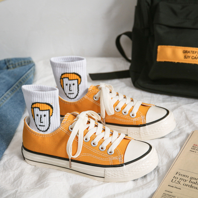 Réplique des années 1970 chaussures de toile pour hommes Ulzzang chaussures de couple bas-top style coréen tendance à la mode adolescents respirants porter