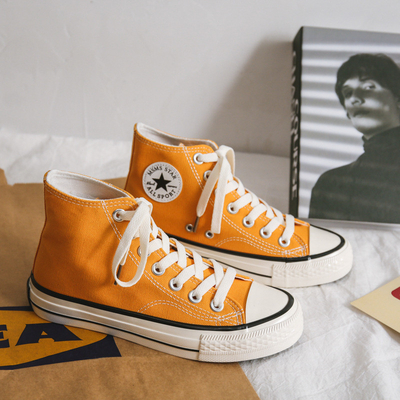 Réplique des années 1970 chaussures de toile pour hommes Ulzzang chaussures de couple bas-top style coréen tendance à la mode adolescents respirants porter