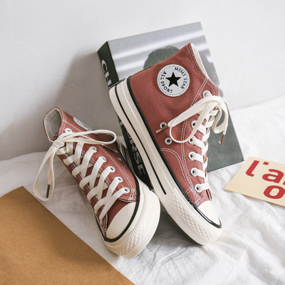 Réplique des années 1970 chaussures de toile pour hommes Ulzzang chaussures de couple bas-top style coréen tendance à la mode adolescents respirants porter