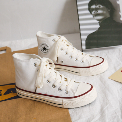 Réplique des années 1970 chaussures de toile pour hommes Ulzzang chaussures de couple bas-top style coréen tendance à la mode adolescents respirants porter