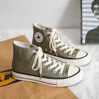 Réplique des années 1970 chaussures de toile pour hommes Ulzzang chaussures de couple bas-top style coréen tendance à la mode adolescents respirants porter