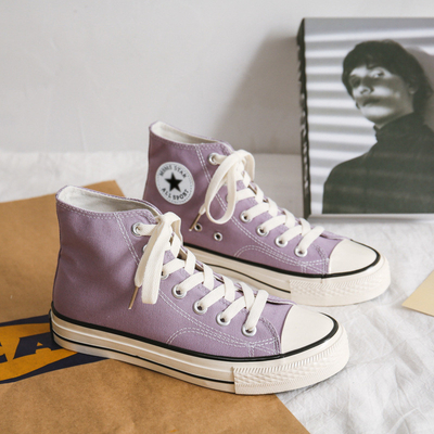 Réplique des années 1970 chaussures de toile pour hommes Ulzzang chaussures de couple bas-top style coréen tendance à la mode adolescents respirants porter