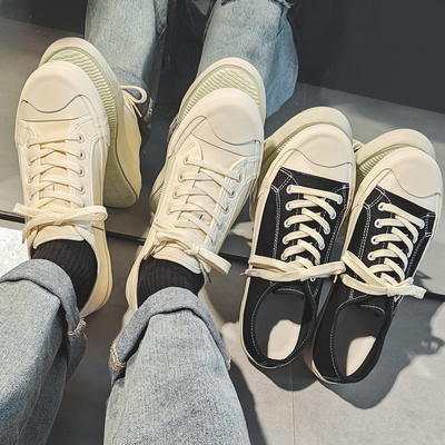 Été 2024 Nouvelles chaussures en toile blanche et lactée respirantes chaussures d'hommes chaussures blanches toutes matches chaussures décontractées à la mode chaussures d'hommes