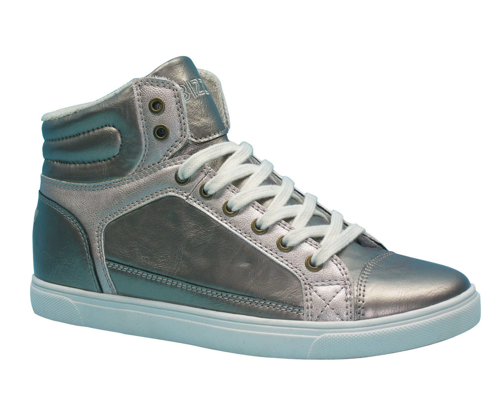 Couleur argentée brillante haute coupe chaussure de patinage pour hommes, incroyable