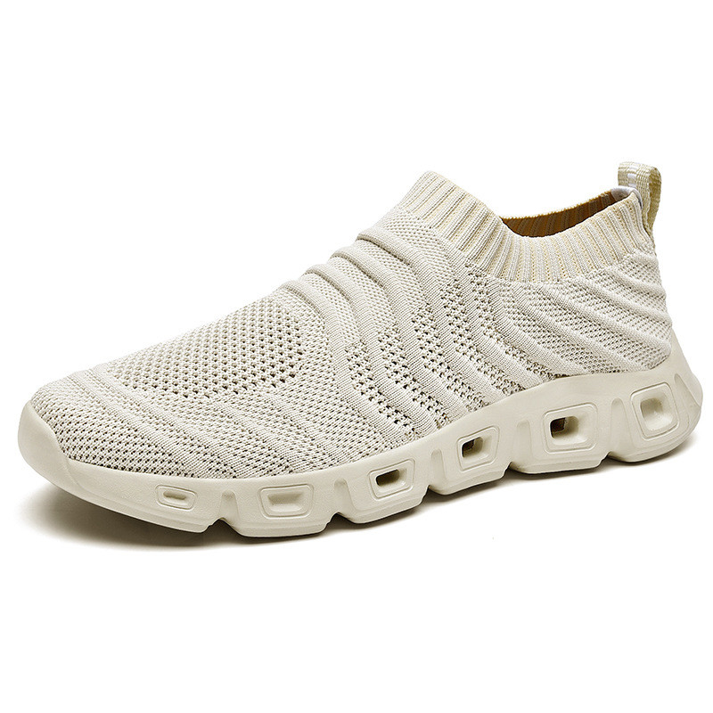 Les hommes de l'été de grande taille de sport 45 Slip-On chaussettes de conception 46 respirant haut tricoté à la mouche 47 chaussures de course